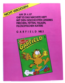 Garfield Comic Magazin Nr. 4 (1987): Reingelegt! von Bavaria Comic Verlag